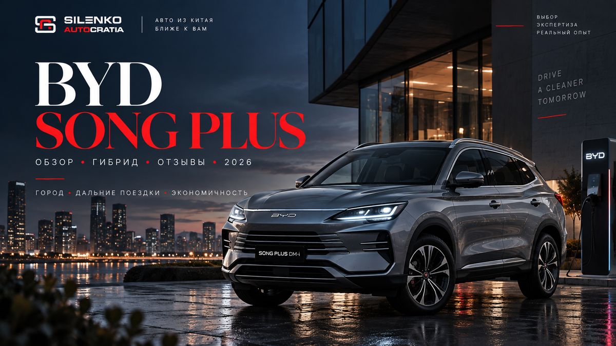 BYD Song Plus: обзор гибридного кроссовера, отзывы и цена 2026