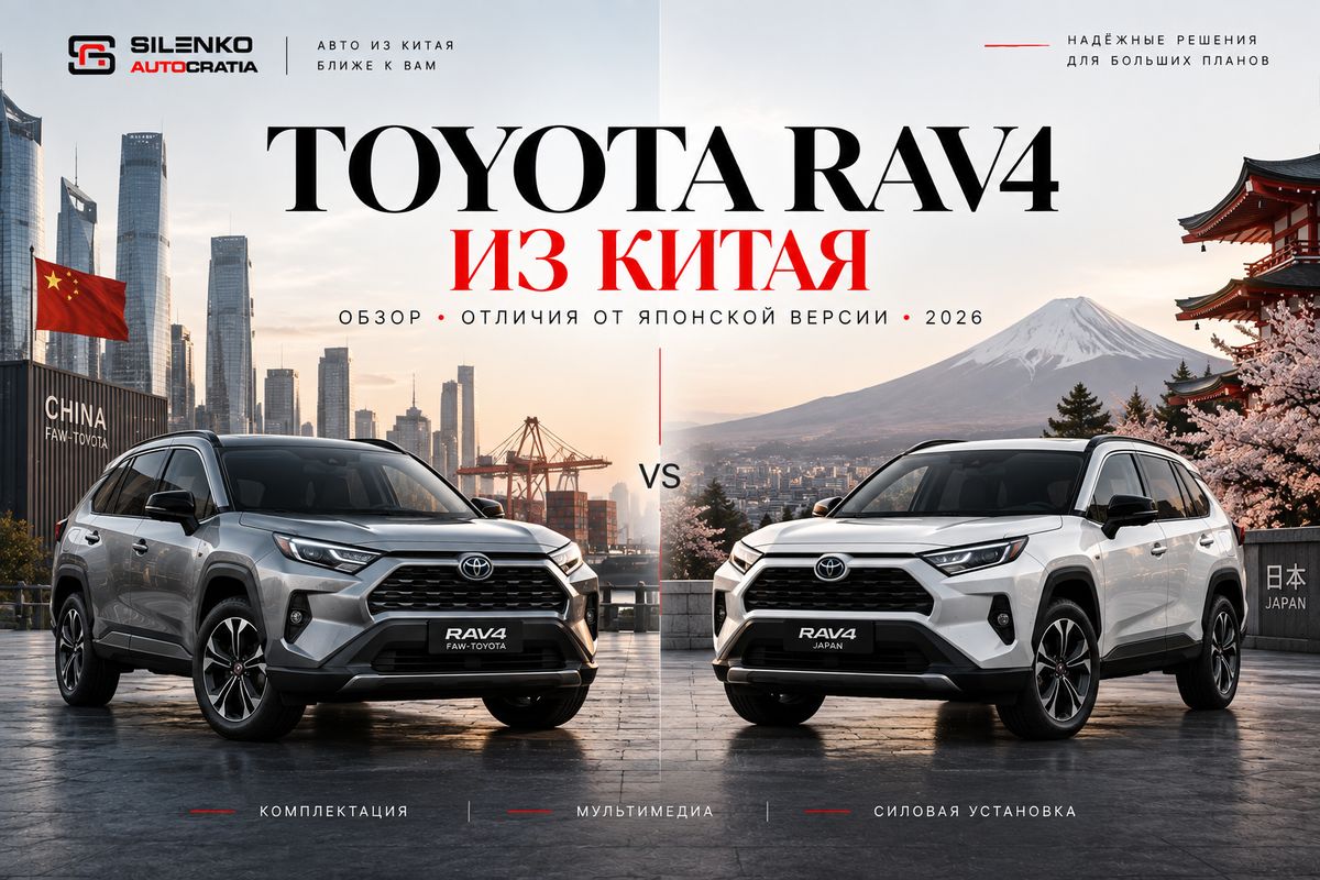 Toyota RAV4 из Китая: обзор, отличия от японской версии, отзывы 2026